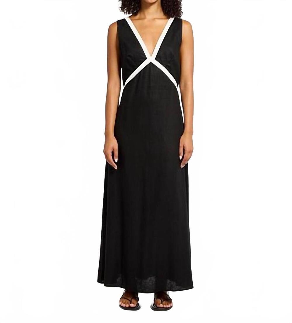 NEW JETS eternal maxi dress in black